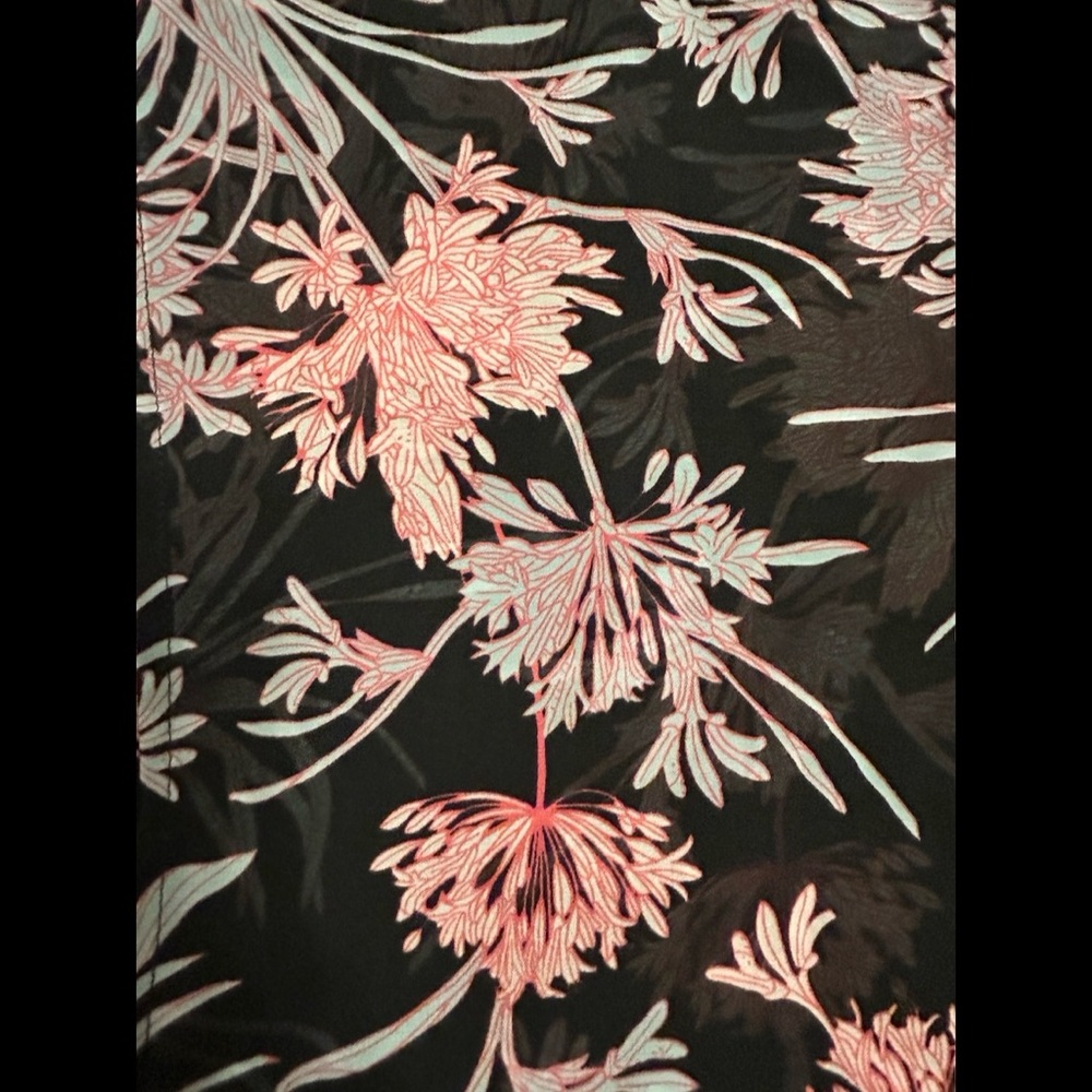 NEW EXPRESS Boho V-Neck Floral Kimono Style Maxi Dress w/ Slit Black Pink White - Picture 12 of 14